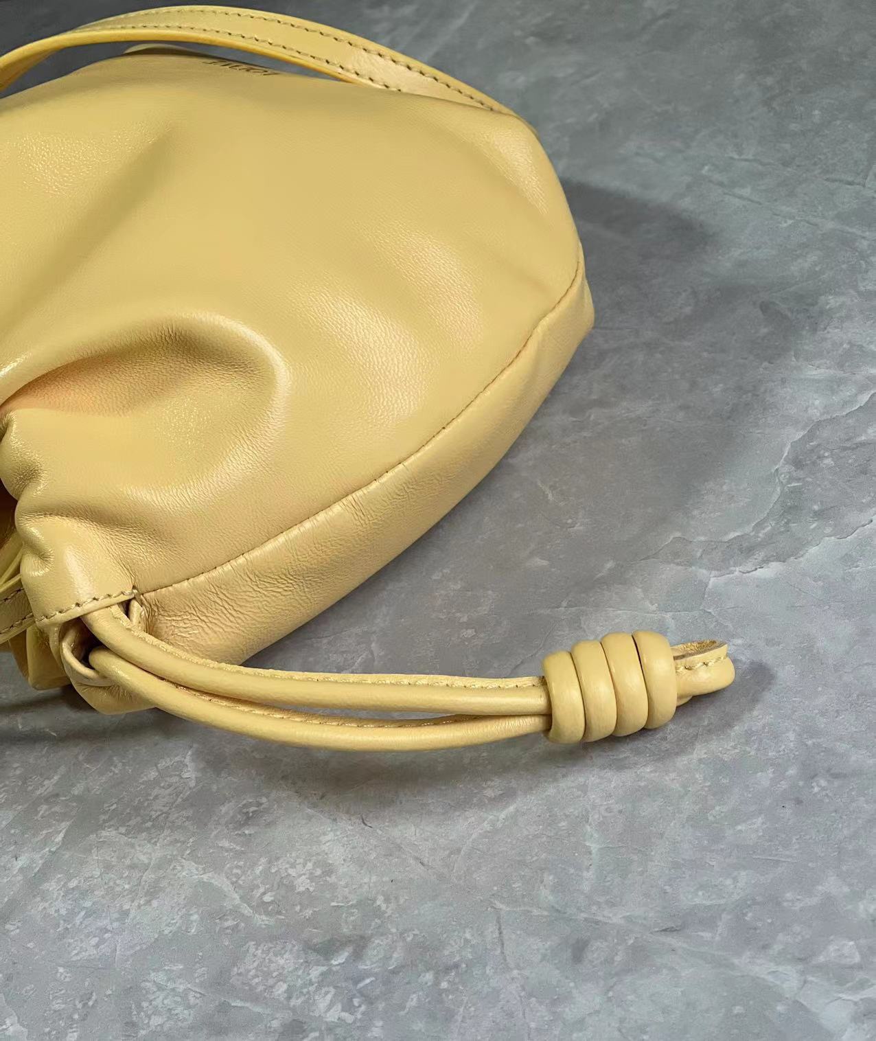 Loewe Mini Flamenco Purse bag in mellow nappa lambskin Yellow